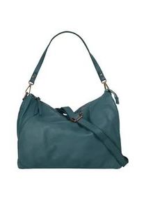 Umhängetasche Samantha Look Gr. B/H/T: 32cm x 25cm x 14cm onesize, blau Damen Taschen echt Leder, Made in Italy