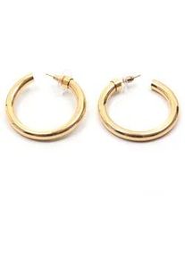 Paar Creolen Firetti "Ohrschmuck basic" Ohrringe Gr. Metall, goldfarben (gelbgoldfarben) Damen