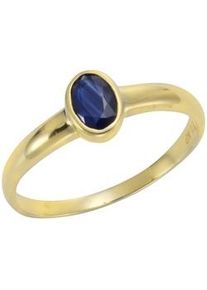 Fingerring Vivance "375/- Gelbgold mit Saphir" Fingerringe Gr. 056 (17,8), Gold, gelb (gelb, blau) Damen