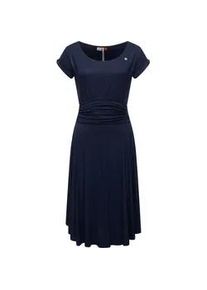 Sommerkleid Ragwear "Ivone Solid" Gr. M (38), Normalgrößen, blau (navy) Damen Kleider leichtes Jersey-Kleid in melierter Optik