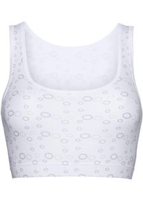 w&auml;schepur sheego Gro&szlig;e Gr&ouml;&szlig;en Bustier im Druck-Dessin, wei&szlig;-bedruckt, Gr&ouml;&szlig;e 44 - Damen