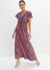 bonprix Bedrucktes Jersey-Maxikleid, rosa, Gr.40/42 (M), Modernes Kleid mit Fl&uuml;gel&auml;rmel