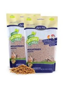 2 x 10 Liter LYRA PET® Mehlwürmer getrocknet im Beutel