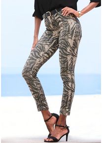 Lascana 7/8-Jeggings mehrfarbig Gr. 34 für Damen. Mit Allover-Druck. Sehr Figurbetont. Nachhaltig.