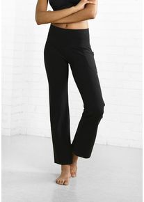 active by Lascana LASCANA ACTIVE Jazzpants schwarz Gr. 32/34 für Damen. Mit Logodruck. Körpernah. Nachhaltig.