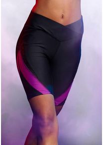 active by Lascana LASCANA ACTIVE Funktionsshorts mehrfarbig Gr. XS (32/34) für Damen. Mit Logodruck. Eng
