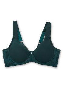 Große Größen Komfort-BH mit Bügel, doppellagig und blickdicht Gr. 85C grün von sheego für Damen