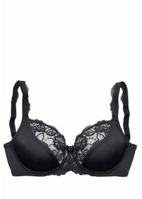 Nuance Große Größen Bügel-BH mit transparenter Spitze Gr. 95E schwarz für Damen