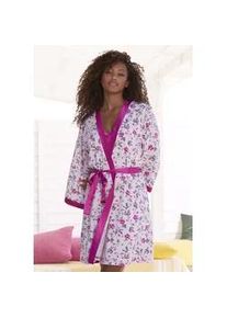 Kimono Lascana Gr. 32/34, rosa (altrosa bedruckt) Damen Hausmäntel