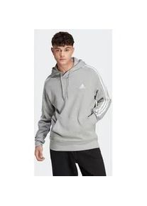 Kapuzensweatshirt Adidas SPORTSWEAR "ESSENTIALS FRENCH TERRY 3STREIFEN HOODIE" Gr. XXXL, grau (medium heather, weiß) Herren Sweatshirts