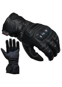 Motorradhandschuhe PROANTI Handschuhe Gr. L, schwarz speziell für Regenwetter und den Winter geeignet, aus Leder