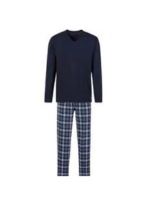 Pyjama s.Oliver Gr. 52/54, blau (marine, kariert) Herren Homewear-Sets mit Karo-Hose