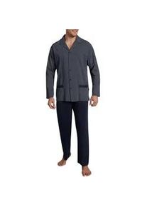 Götzburg Pyjama GÖTZBURG "Manhattan" Gr. 48, blau (navy) Herren Homewear-Sets mit großem Größenlauf