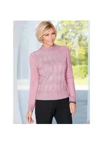 Classic Dog Stehkragenpullover CLASSIC "Pullover" Gr. 42, rosa (rosé, meliert) Damen Pullover