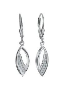 Paar Ohrhänger Firetti "Schmuck Geschenk Silber 925 Ohrschmuck Patentbrisur Tropfen" Ohrringe Gr. Silber 925 (Sterlingsilber), silberfarben (silberfarben, kristallweiß, kristallweiß) Damen mit Zirkonia (synth.)