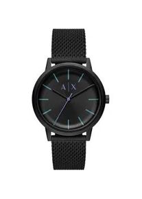 Giorgio Armani Quarzuhr ARMANI EXCHANGE Armbanduhren schwarz Herren Armbanduhr, Herrenuhr, analog, Edelstahlarmband