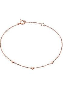 Armband Firetti "Schmuck Geschenk Silber 925 Armschmuck Armkette Herz" Armbänder Gr. 19, Silber 925 (Sterlingsilber), rosegold (roségoldfarben) Damen Made in Germany