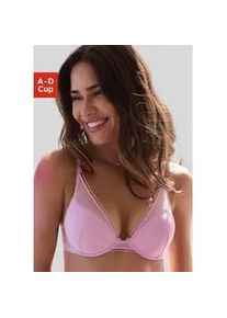 Push-up-BH s.Oliver "Charlotte" Gr. 80, Cup D, pink (lightpink) Damen BHs in dezenter Pünktchen-Optik, Dessous