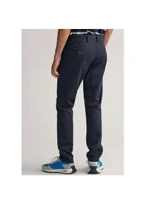 Chinohose Gant "SLIM TWILL CHINOS" Gr. 34, Länge 34, blau (marine) Herren Hosen mit gefütterten Seitentaschen