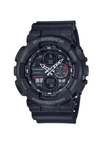 Chronograph Casio G-SHOCK "GA-140-1A1ER" Armbanduhren schwarz Herren Quarzuhr, Armbanduhr, Herrenuhr, digital, bis 20 bar wasserdicht