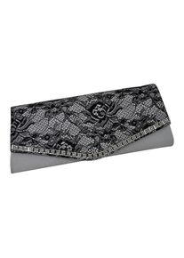Steuer Modeschmuck Abendtasche Satin-Optik mit feiner Spitze und Strass