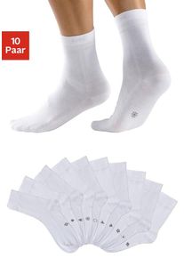 H.I.S. H.I.S Basicsocken weiß Gr. 35-38 für Damen. Elastisch. Nachhaltig.