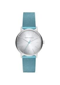 Giorgio Armani Quarzuhr ARMANI EXCHANGE Armbanduhren blau (hellblau) Damen Armbanduhr, Damenuhr, analog, Edelstahlarmband