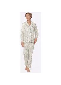 WITT Schlafanzug WÄSCHEPUR Gr. 52/54, weiß (weiß, blau) Damen Homewear-Sets