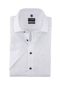 Kurzarmhemd OLYMP "Luxor" Gr. 39, N-Gr, weiß Herren Hemden Kurzarm mit feiner Struktur, atmungsaktiv, bügelfrei