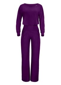 Jumpsuit WINSHAPE "JS101LSC" Gr. XXL, Normalgrößen, lila (dark plum) Damen Overalls Functional Comfort