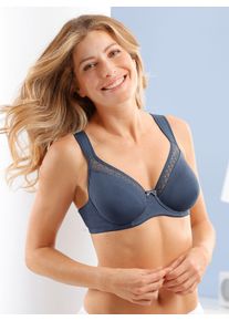 wäschepur sheego Große Größen Bügel-BH mit Strukturspitze, rauchblau, Größe 90C - Damen