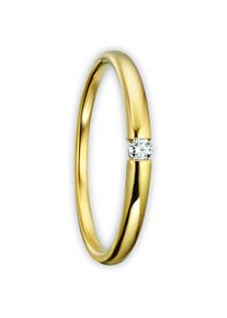 Diamantring ONE ELEMENT "0.04 ct Diamant Brillant Ring aus 585 Gelbgold" Fingerringe Gr. 52, mit Diamant, Gelbgold 585-Diamanten, goldfarben (gold) Damen Diamantringe Gold Schmuck