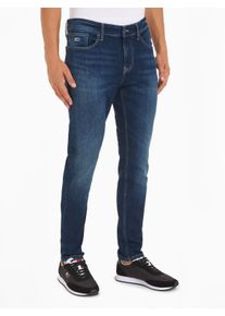 Slim-fit-Jeans Tommy Jeans "AUSTIN SLIM" Gr. 32, Länge 32, blau (dark blue) Herren Jeans Slim Fit im 5-Pocket-Style