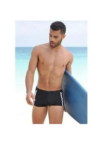Boxer-Badehose Chiemsee, Herren, Gr. 8, N-Gr, schwarz, Polyamid, kontrastfarbene Details, Badehosen, mit modischen Kontrastpaspelierungen