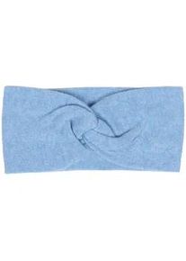 Stirnband Zwillingsherz blau (hellblau) Damen Mützen Knoten vorn, Cashmere, Feinstrick