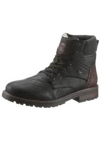 Winterstiefelette Rieker Gr. 40, schwarz (schwarz, grau) Herren Schuhe mit Schaftpolsterung