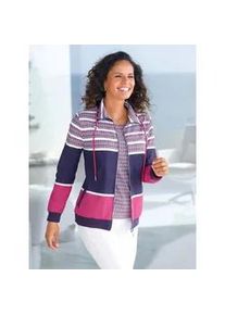 Shirtjacke Casual Looks "Shirtjacke" Gr. 38, bunt (marine-fuchsia) Damen Shirts