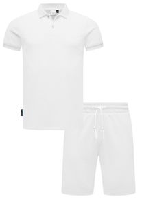 Poloshirt Ragwear "Set Porpi" Gr. L (52), weiß Herren Shirts Modisches Set aus Hemd und kurzer Hose