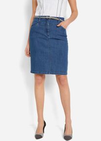bonprix Jeansrock Stretch, blau, Gr.38, Jeansrock aus elastischem Material, 82% Baumwolle