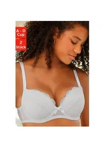 Balconnet-BH Petite Fleur Gr. 70, Cup D, schwarz-weiß (weiß, schwarz) Damen BHs mit hübscher Spitze, Dessous