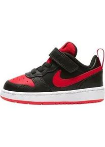 Sneaker Nike SPORTSWEAR "Court Borough Low 2" Gr. 21, schwarz (schwarz-rot) Schuhe für Kinder, mit Design auf den Spuren des Air Force 1