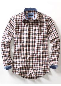 CLASSIC Herren Karohemd, beige, Gr. 39, gemustert, kariert, mehrfarbig, 100% Baumwolle, Hemden