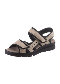 Aco Damen Sandale, Gr. 39, beige, Nubukleder, sportlich, Schuhe