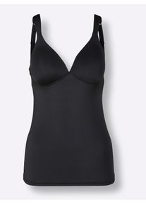 Naturana Damen BH-Hemd, Gr. 80, schwarz, 89% Polyamid, 11% Elasthan, BHs