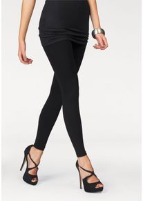 Melrose Damen Leggings, schwarz, Basic, Gr. 36, unifarben, Single Jersey, Obermaterial: 95% Baumwolle, 5% Elasthan, Hosen
