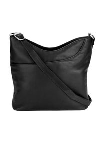 SZUNA Damen Henkeltasche, schwarz, Leder, gemustert, Taschen, echt Leder