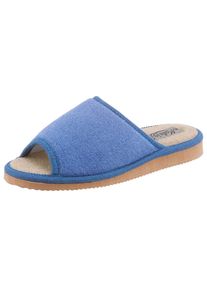 CLASSIC Damen Pantoffel, Gr. 42, blau, Textil, Schuhe