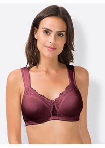 Viania Damen Bügelloser BH, Gr. 100, rot, 68% Polyester, 13% Elasthan, 12% Baumwolle, 7% Polyamid, BHs