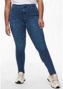 Only CARMAKOMA Damen High-waist-Jeans "CARAUGUSTA HW SK DNM", blau, Basic, Gr. 50, Jeans, Obermaterial: 69% Baumwolle, 29% Polyester, 2% Elasthan,