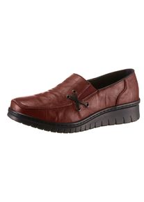 Loretta Damen Slipper, Gr. 40, rot, Leder, sportlich, Schuhe